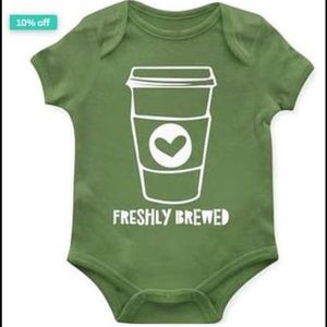 Baby “Freshly Brewed” Onesie